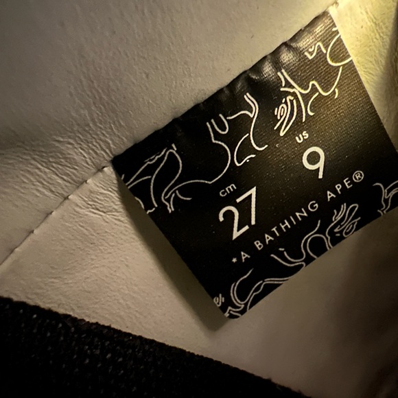 ABathing Ape Bape Sta Low color Black size 9 - Picture 11 of 16